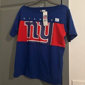 NFL Giants Blue and Red Women's Tee